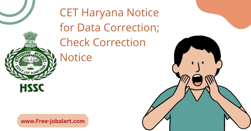 CET Haryana Notice