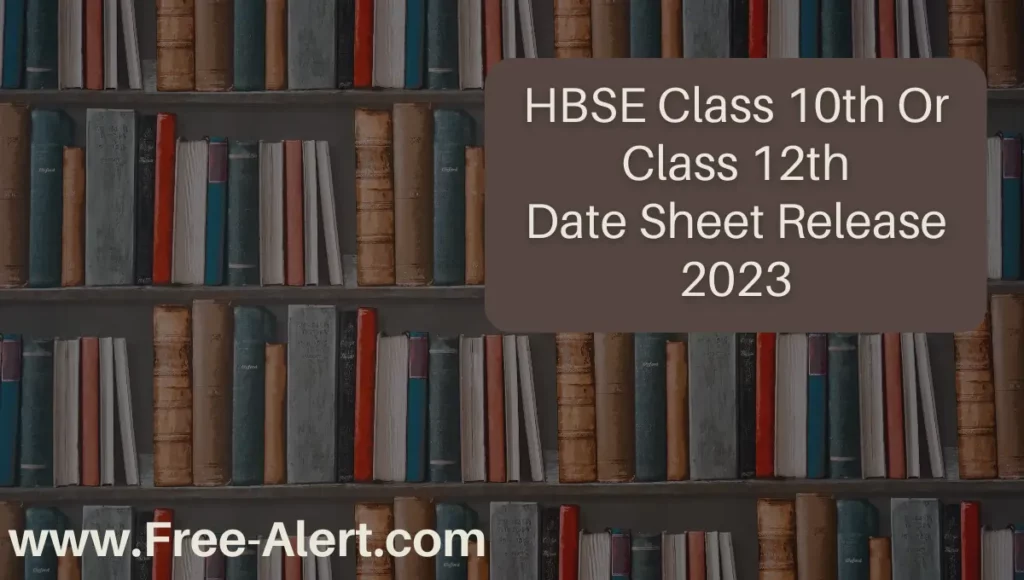 HBSE Date Sheet 2023