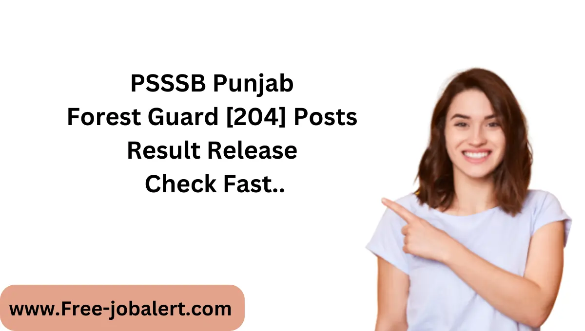PSSSB Punjab Forest Guard Result 2023