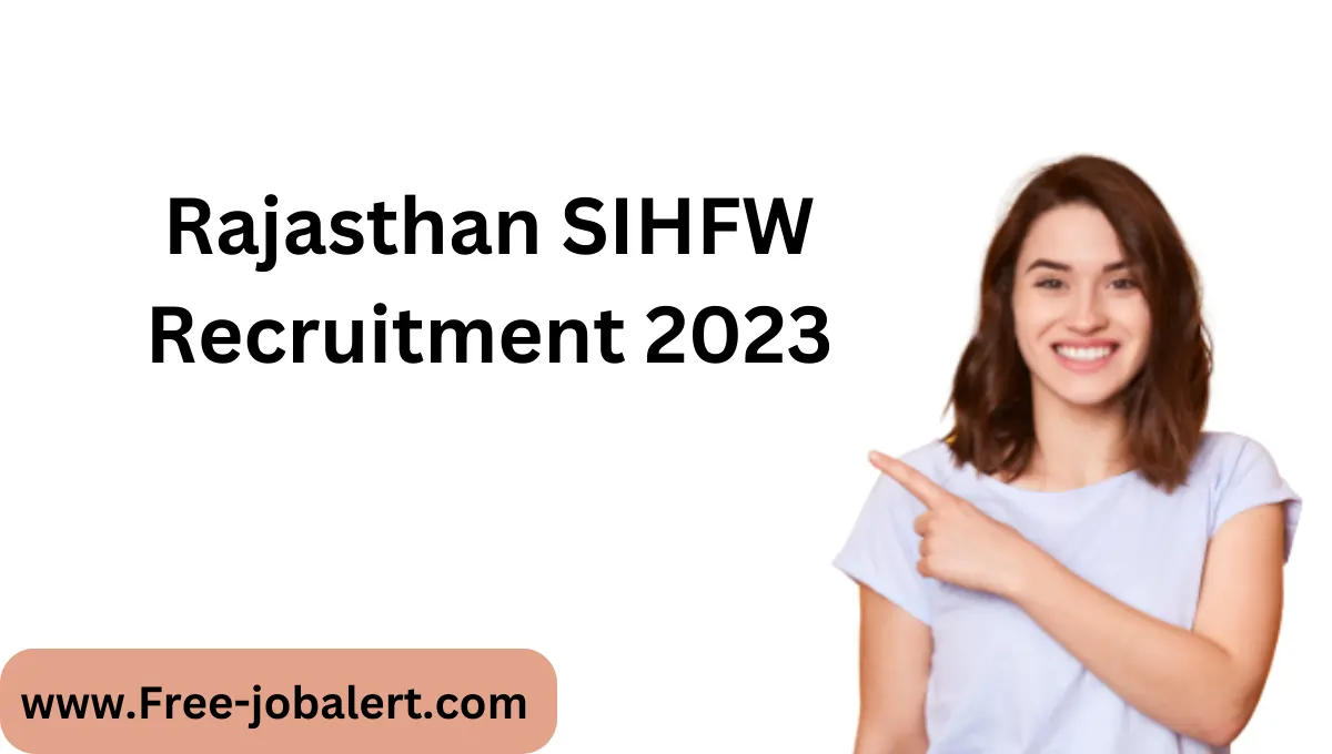 Rajasthan SIHFW Recruitment 2023