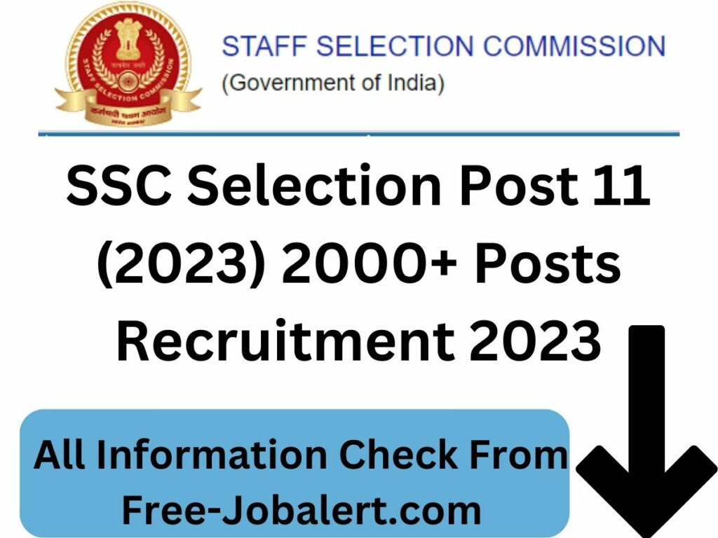 SSC Selection Post 11 (2023)